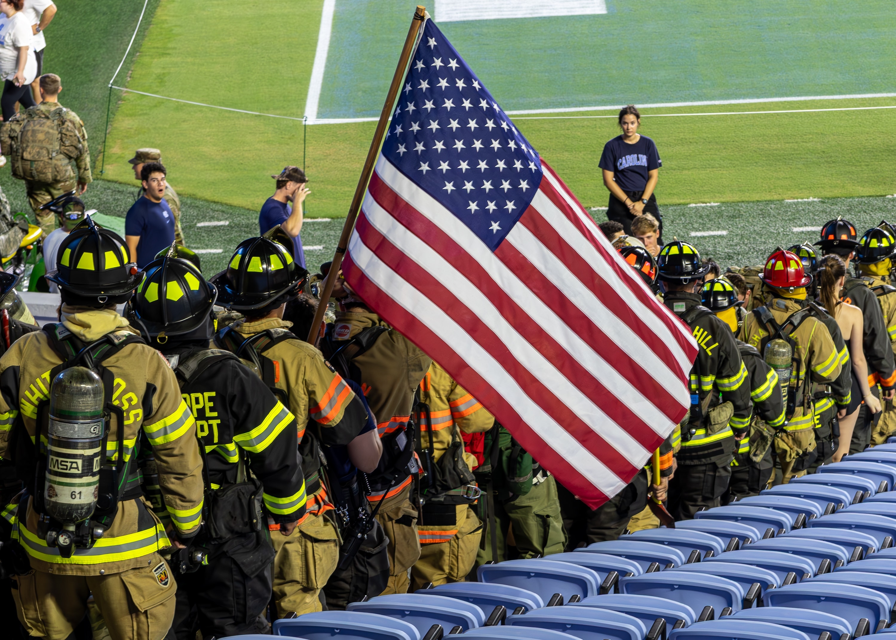 Firefighters at Kenan Stadium