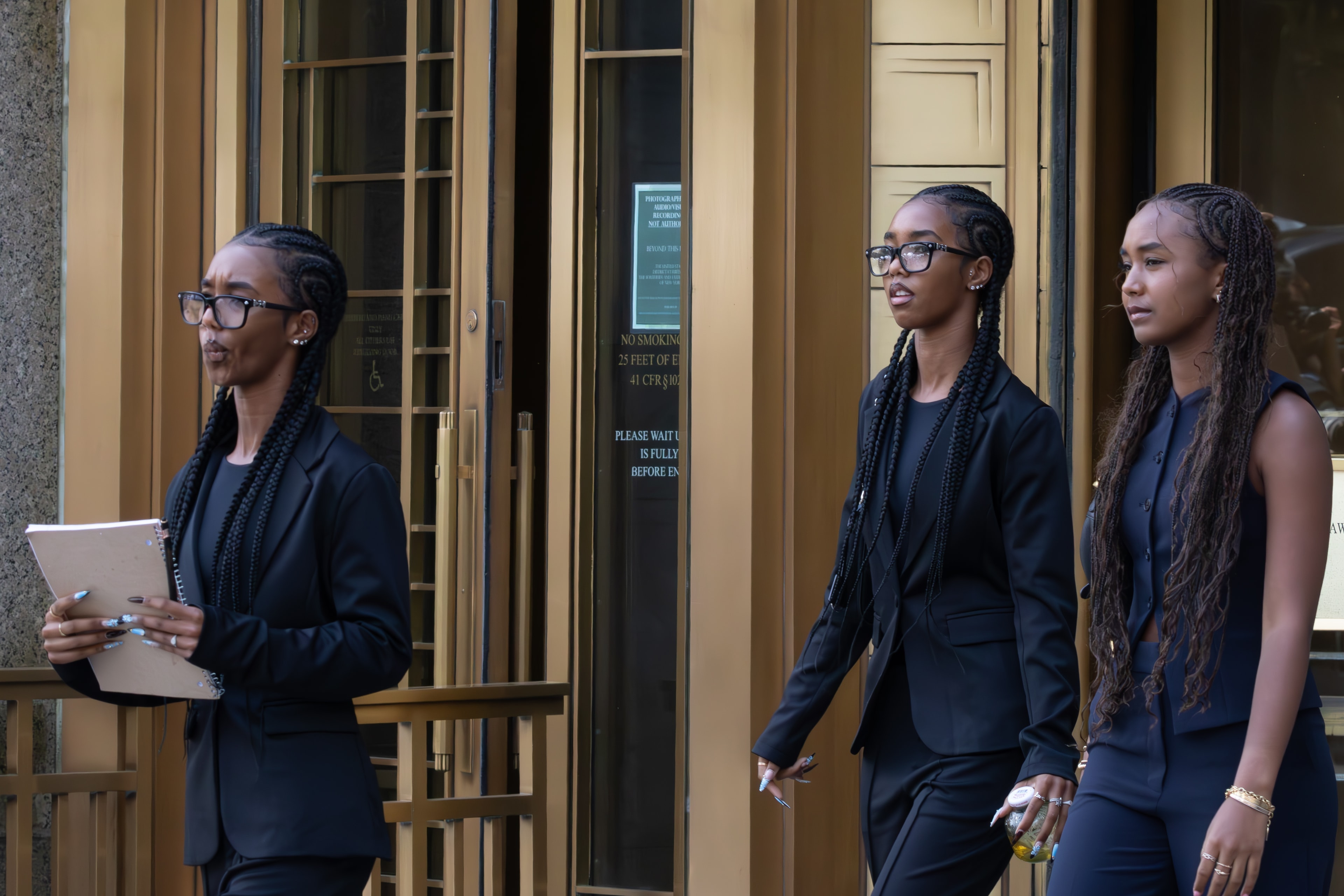 Outside the Courthouse